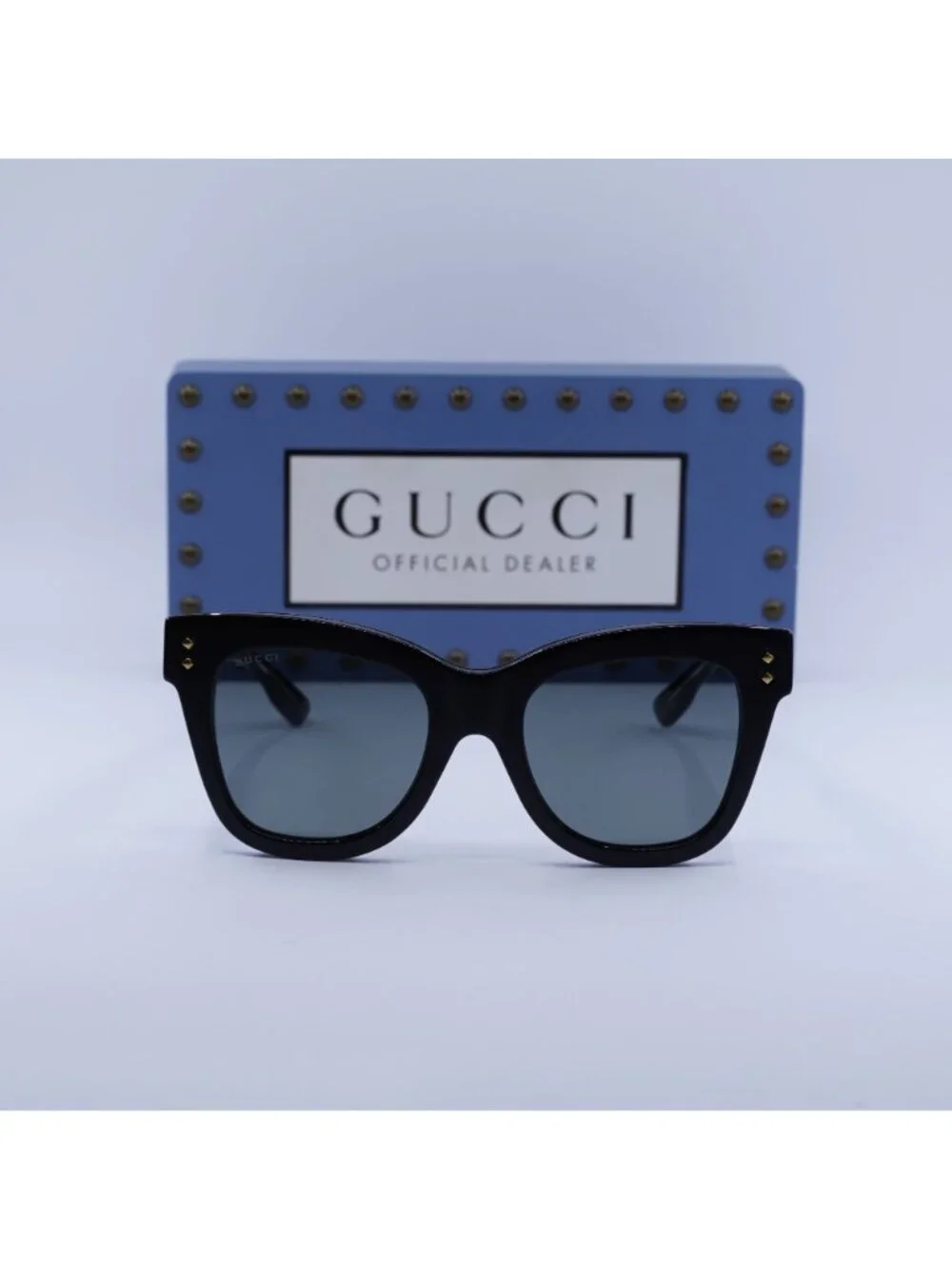 Gucci GG1082S 001 Cat Eye Sunglasses - Black / Grey
